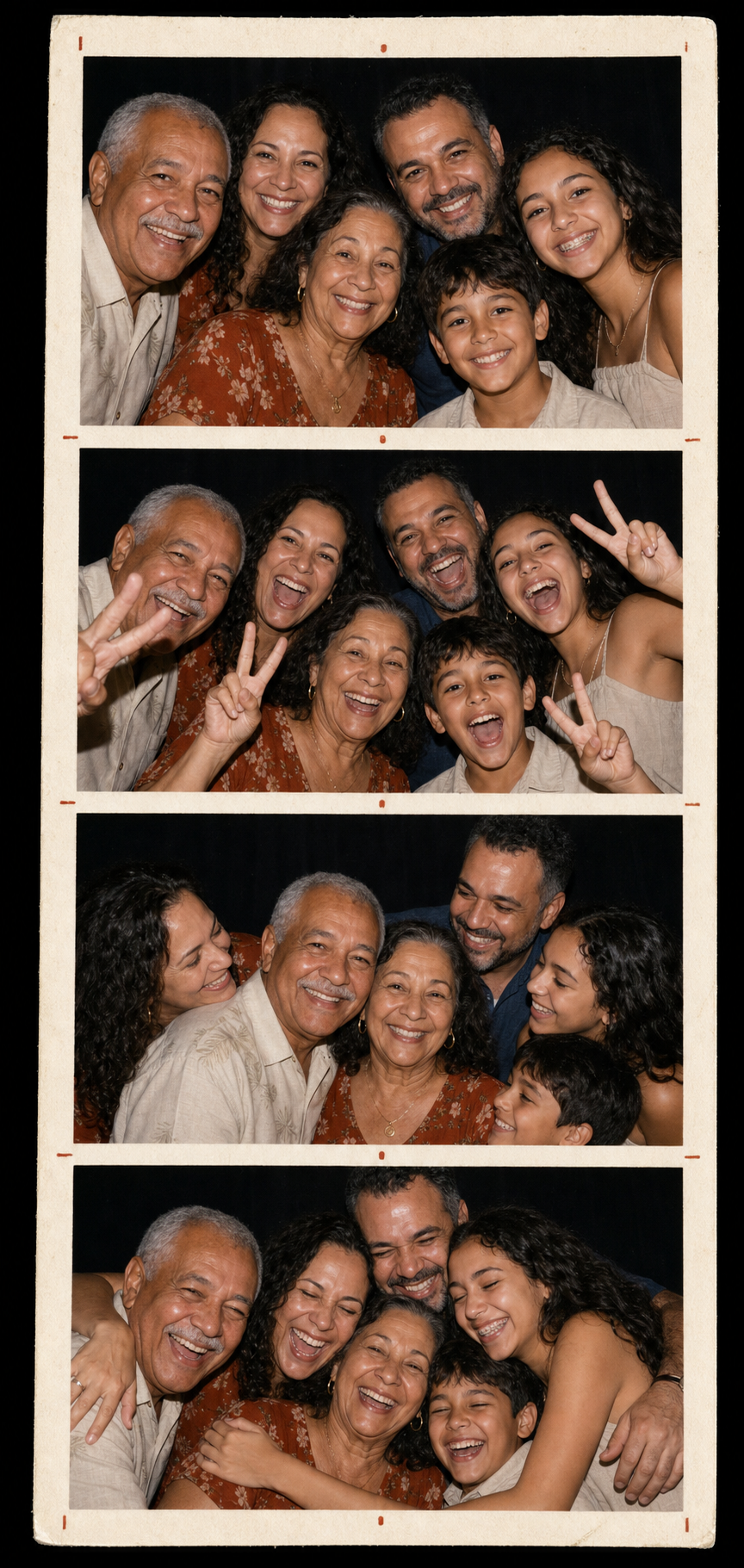Photo strip from Family Reunion